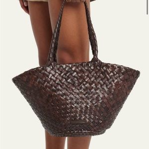 Loeffler Randall Brown Woven Leather Tote Bag $395 MSRP